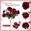 Wavwavw 6 Pcs Artificial Peony Silk Florals Fake Mix Silk