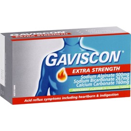 Gaviscon Extra Strength Peppermint Tablets for Acid Reflux Relief 24 pack
