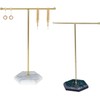 YIQFOCA 2 Pack Jewelry Stand Necklace Holder,T-Bar Plated Metal Tabletop