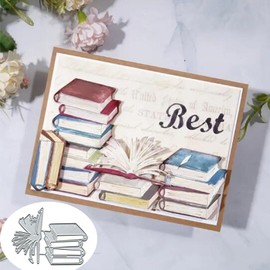 Desk and Books Metal Die Cuts,Graduate Book Flower Leaf Cutting Dies Cut Stencils DIY Scrapbooking Decorative Embossing Paper Scrapbooking Card Making