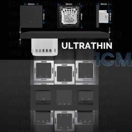 MOES Star Ring Series Smart Lichtschalter(ohne Neutralleiter)- ZigBee Smart Wireless Wall Switch mit Szenensteuerung Benötigen Sie Zigbee 3.0 MOES Hub,Kompatibel mit Alexa und Google Assistant