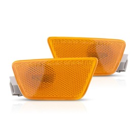 KarParts360 For Chevy Cruze 2011 12 13 14 2015 Side Marker Lights Front, Driver And Passenger Side | Pair | CAPA | Amber Lens | Replacement For GM2551198, GM2550198 | 42334145, 42334144