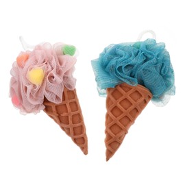 Healeved 2pcs Portable Elastic Loofah Sponges for Household Bathing Body Scrubber and Bath Supplies for Gentle Exfoliation and Skin Care