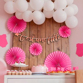 THE REPLICANT Partyzubehör / Girlande für Babyparty "C'est une Girl"