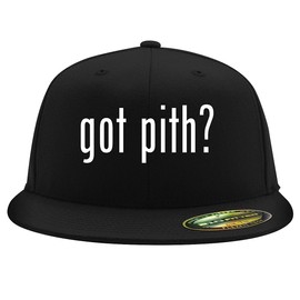 got Pith? - Embroidered Adjustable Fit Structured Flat Bill Fitted Hat | Trendy Baseball Cap for Men and Women | Modern Cap in Snapback Closure | Black | Large/X-Large