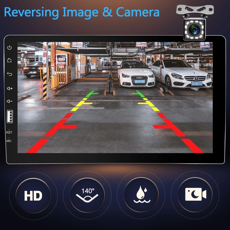 podofo Single Din Apple Carplay Car Stereo with Android Auto,