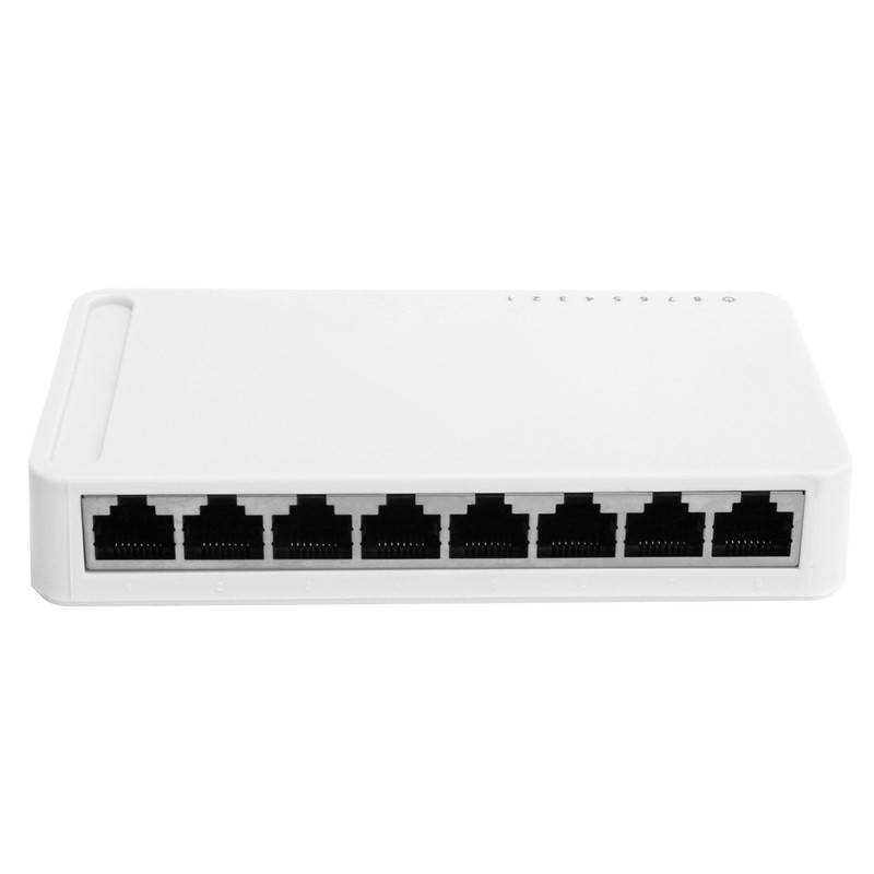 8‑Port Gigabit Ethernet Switch Network Switch Adapter RJ4510/100/1000mbps 100‑240VEU Plug