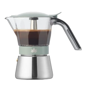 LOGOS Visible Espresso Maker 300, 81210312, Silver (Approx.) Width 8.1 x Depth 3.9 x Height 7.1 inches (20.5 x 10 x 18 cm)
