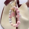 Jesemiah Flower Cross Silicone Beaded Wristlet Keychain Bracelet For Women