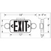 Mini LED Exit Sign Emergency Light Combo with Red Letters