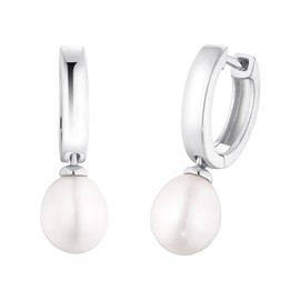 Amor Women's Hoop Earrings, One Size, Silver, Comes in Gift Box, Sterling Silver, None