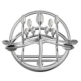 CHARLES RENNIE MACKINTOSH Small & Delicate Silver Brooch - Grace. Jewellery gift box included. 727
