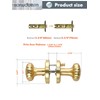 SORWDUERM Gold Door Knobs Privacy Door Knob Satin Brass Door