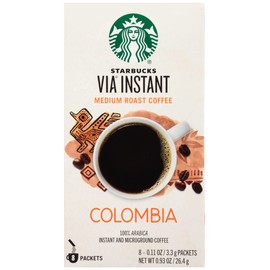 Starbucks Coffee Company Starbucks VIA Instant Coffee, Colombia, 8 ct (pack of 4)