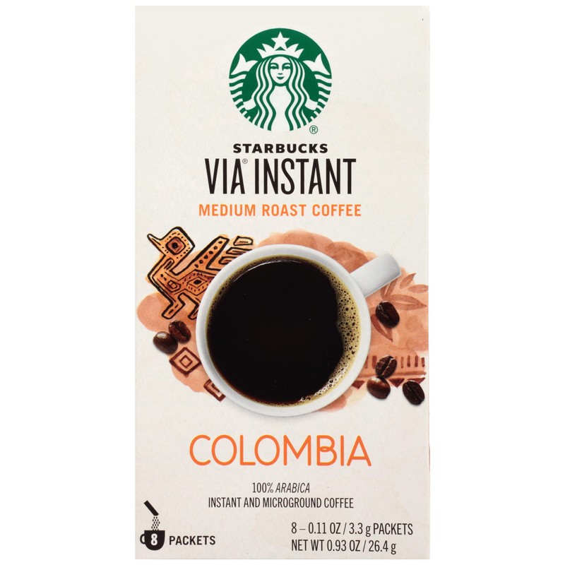 Starbucks Coffee Company Starbucks VIA Instant Coffee, Colombia, 8 ct