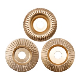 Zreneyfex Grinder Cutting Wheel Attachments, Wood Carving Disc Set, Aperture Woodworking Grinding Disc Polishing Wheels for Wood Cutting (3PCS)