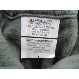 US MILITARY POLARTEC FLEECE THERMAL PRO ACU FOLIAGE XLARGE LONG GEN 3 L3 NOS