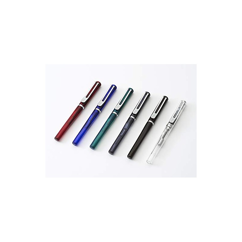 Nakabayashi TACCIA Faceted Fountain Pen, Black, Medium Tip, Medium Point,