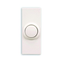 Globe Electric SL-7393-02 Doorbell Wrls Push-Button Round, No Size, White