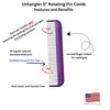 Untangler Pet Comb (5", Royal Purple)