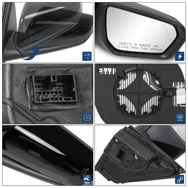 Dexepe Passenger Side Mirror Assembly 2018-2024 Compatible with Chevy Equinox