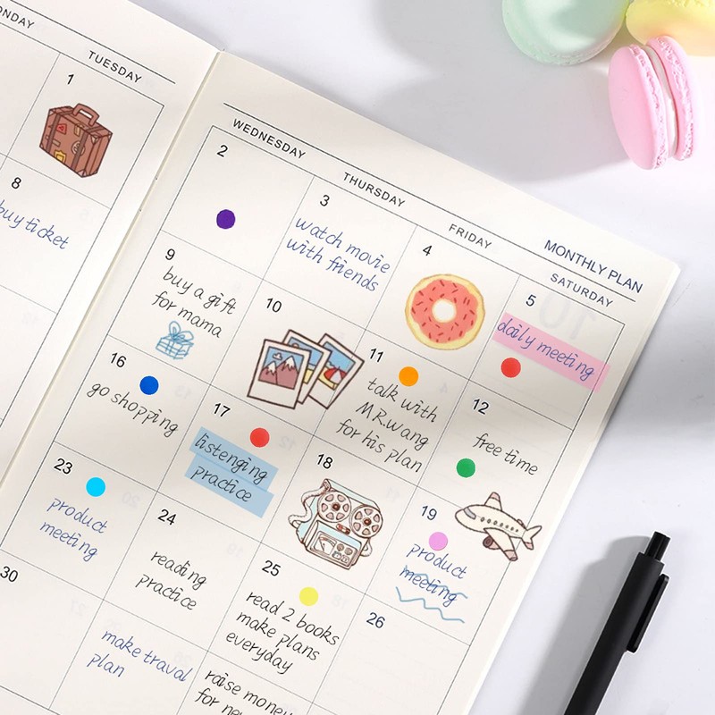 Lstycoy Round Circle Dot Stickers, 1/4" Color Coding Labels, Pack