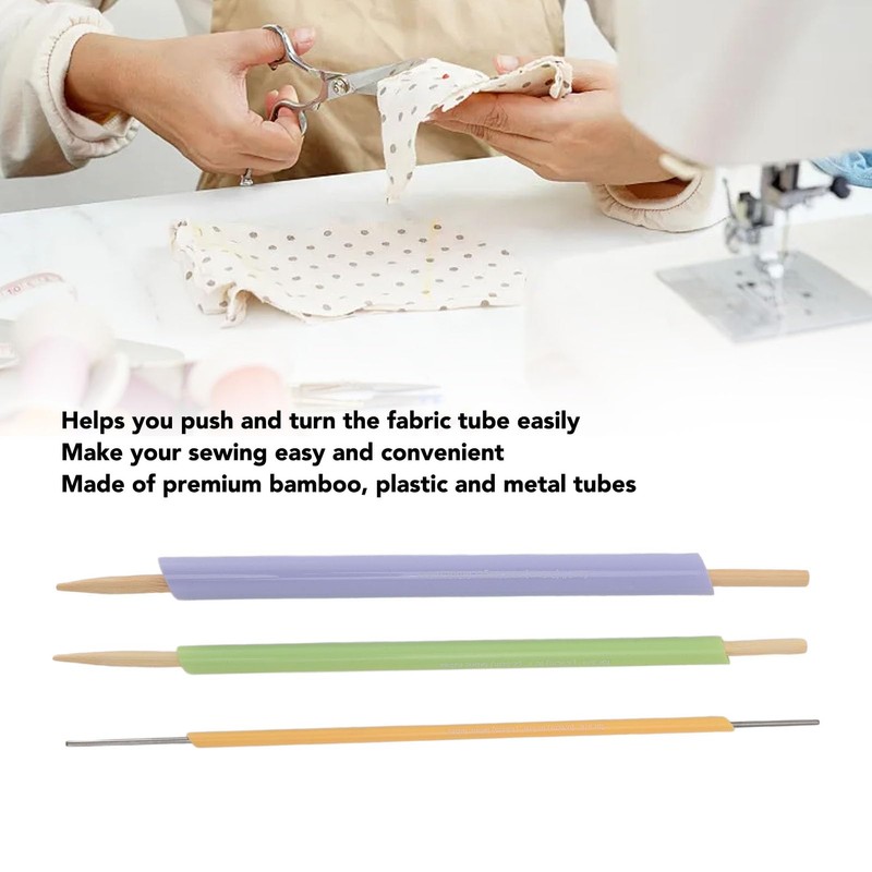 Fabric Tube Turners Set, Assorted Sizes Tube Turners Sewing Tool,