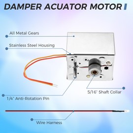 MOOTVGOO Damper Actuator Motor Replacement for Honeywell ARD, ZD Series HVAC Zone General Purpose, 2-Wire Spring Return Motor Replacement for Honeywell M847D M847D1004, Normally Open/Closed, 24 VAC