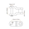 sourcing map 5Pcs #420 Chain Offset Half Link Roller, 1/2"
