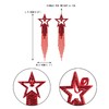 EVER FAITH Star Tassel Clip-on Earrings for Women Girls, Crystal