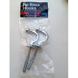 Speedy Palma Ball End Tieback Hook, Chrome - sold in pairs - Medium