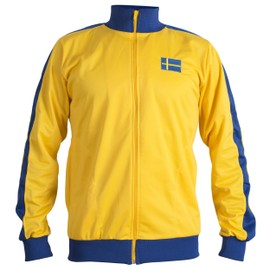 Sweden Sverige 1970's Retro National Swedese Football Jacket Tracksuit XXL Yellow