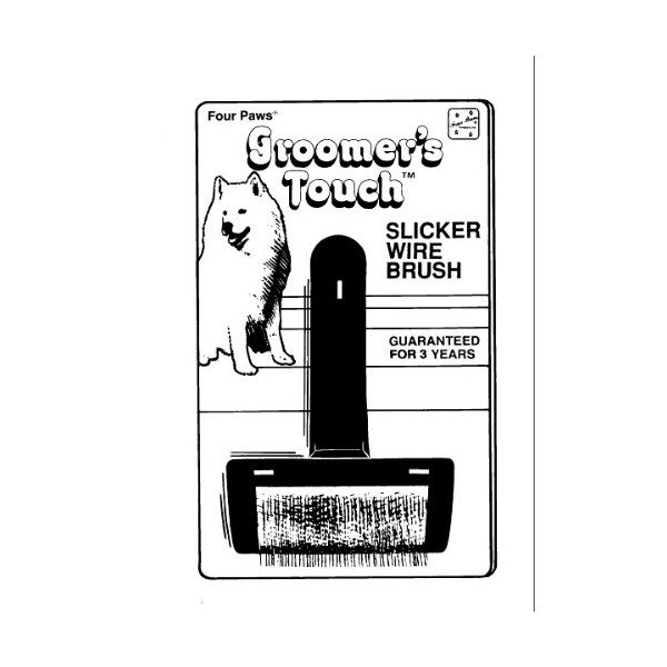 Four Paws Groomer`s Touch Curved Slicker Wire Brush for Dogs (Large)
