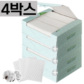 Large capacity embossed cotton pads 300 sheets x 3 boxes (total of 900 sheets) 100% pure cotton - 1-1.Embossed cotton pads 300 sheets x 4 boxes / 대용량 엠보싱 화장솜 300매x3박스(총900매)순면 100% - 1-1.엠보싱 화장솜 300매x4박스