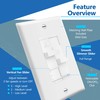 LIDER Combination Light Switch and 3-Speed Fan Control, Light and