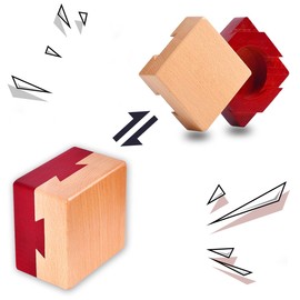 DC-BEAUTIFUL Impossible Dovetail Box Mini 3D Brain Teaser Wooden Magic Drawers Gift Jewelery Box Puzzle Toy