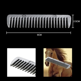 HAICN Metal Mane Pulling Comb Portable Alloy Tail Comb Safe Metal Horse Grooming Tool for Horse Cleaning Hair Removing Loose Hair