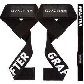 GRAFTISM Weight Lifting Straps - Premium Neoprene Padded Gym Wrist Straps for Training, Deadlifting, Bodybuilding Fitness Bar Grips