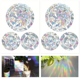 LunarCharm 16 round prism window sticker, suncatcher window, suncatcher sticker, suncatcher bird anti collision window sticker prism window sticker