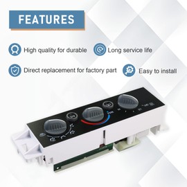 DICMIC A/C Heater Control Panel Climate Control Module Without Rear Window Defogger Switch for 1996-2000 Chevy GMC C1500 C2500 C3500 K1500 K2500 K3500 Suburban Yukon Replace# 599-007, 15-72548