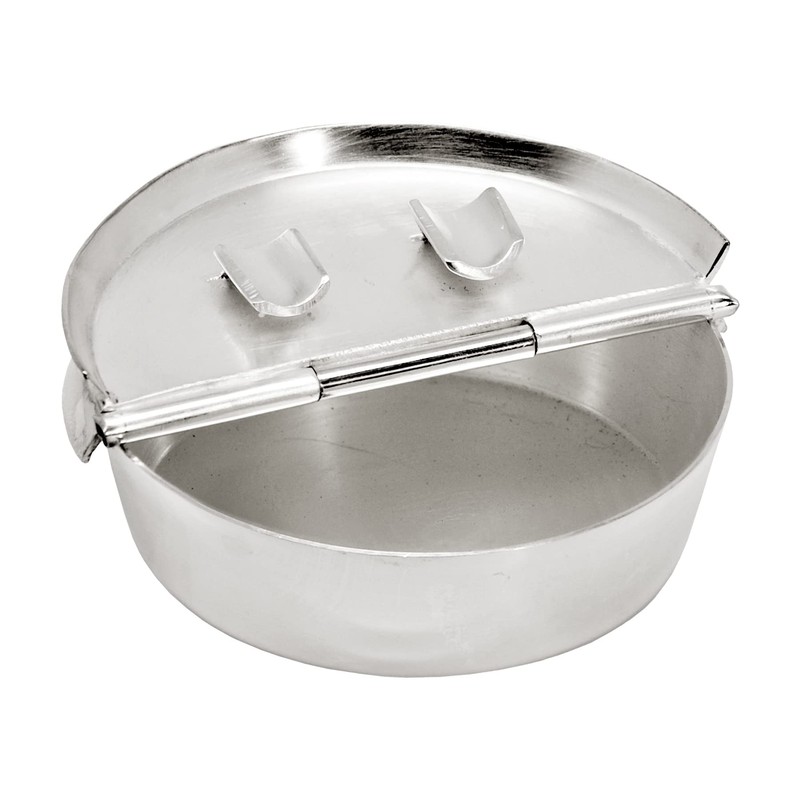 EDZARD Folding ashtray Herald, silver plated, ø 3,9 in