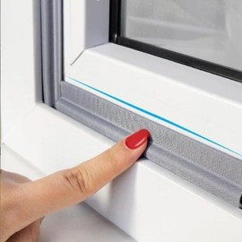 Window Draft Blocker & Thermal Insulation Kit Draft Stopper Gray 2ea