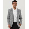 Lars Amadeus Men's Casual Plaid Sports Coat Notched Lapel One