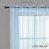 TOAVA DECO Sky Blue Sheer Curtains 45 Inch Length for