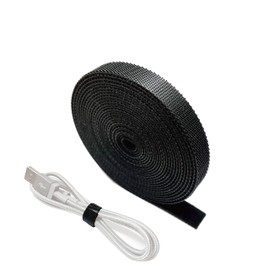 Cable Tie Band, Velcro Tape, 0.4 inch (10 mm) Wide, Magic Cable Tie, Freely Cut, Hook & Loop Fastening, Wire Organization, Storage, Fixing, Cable Band, Cord Organization, Storage Cable (16.6 ft (3 m)