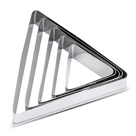SK Triangle Shape Cookie Cutter Set, Stainless Steel, 5-Piece, Small(2.7in)