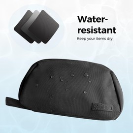 pack all Toiletry Bag, Curved Toiletry Bag for Business, Travel Toiletry Organizer Dopp Kit, Water-resistant Shaving Bag Toiletries Accessories, Dark Grey