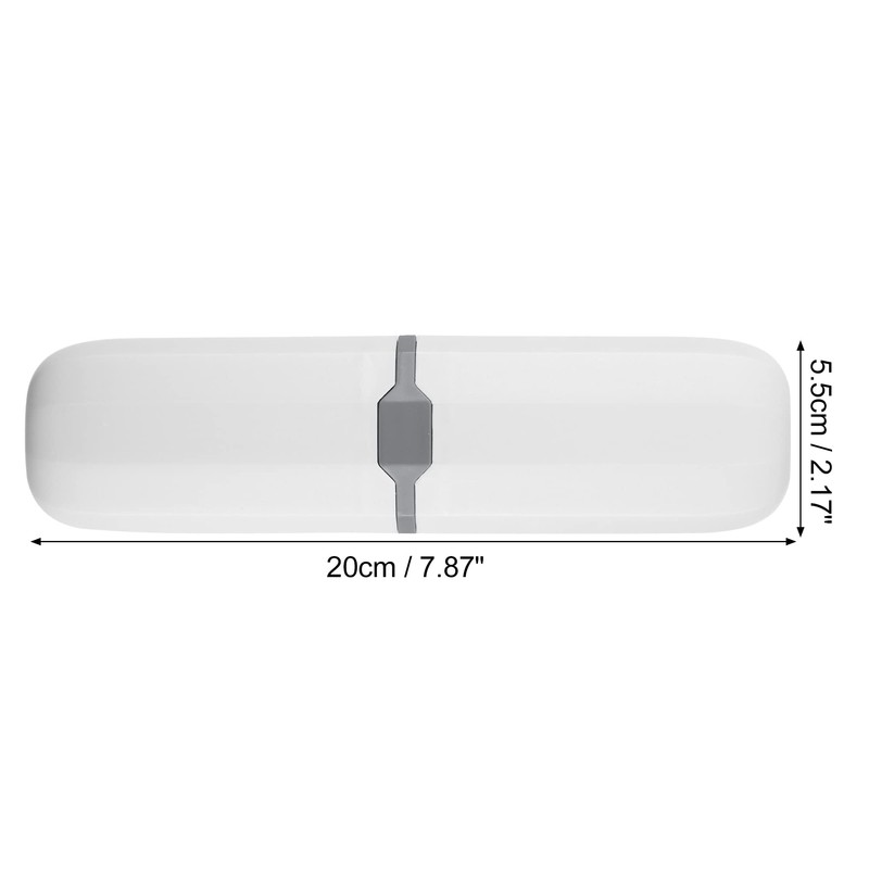 VOCOSTE Toothbrush Case, Traveling Toothbrush Holders Case, Plastic, White, 7.87"x2.17"