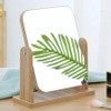 Wood square mirror interior table stand 22x22cm makeup desk mirror / 우드 사각 거울 인테리어 탁상 스탠드 22x22cm 화장책상거울