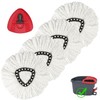4 Pack Spin Mop Replacement Head with 1 Rotating Mop